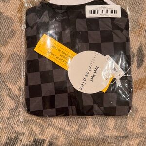Little Sleepies Monochrome Black & Gray Checkerboard zippy sleeper